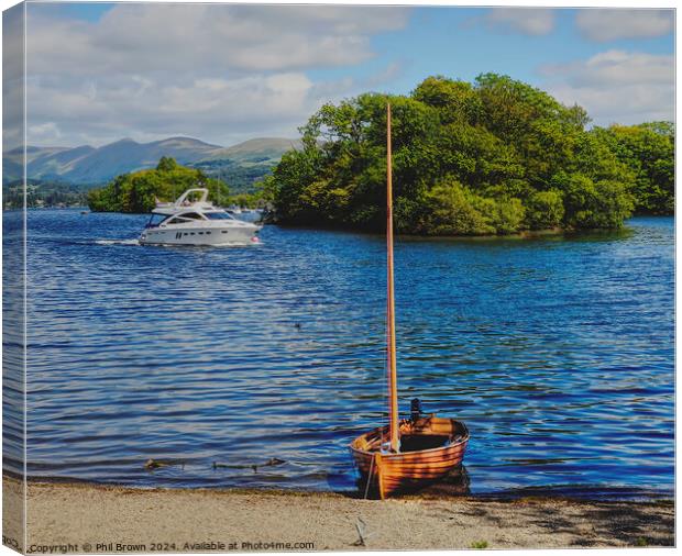 Old and new boats on Windermere Canvas Print by Phil Brown
