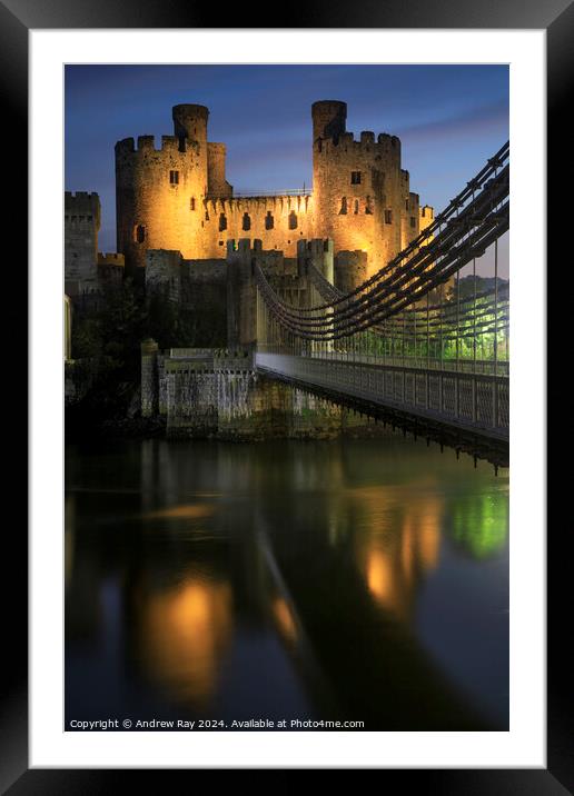 Evening at Conwy Castle  Framed Mounted Print by Andrew Ray