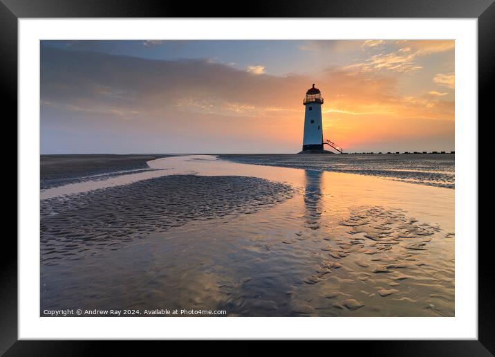 Sunrise at Talacre Framed Mounted Print by Andrew Ray