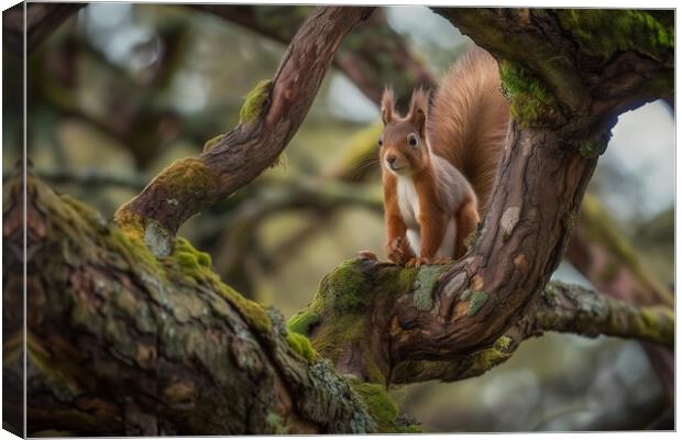 Red Squirrel Canvas Print by Picture Wizard