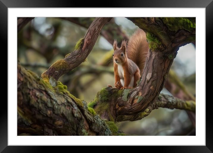 Red Squirrel Framed Mounted Print by Picture Wizard