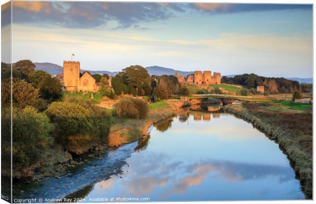 Evening at Rhuddlan  Canvas Print by Andrew Ray