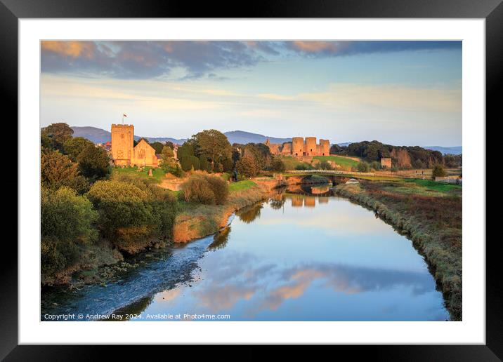 Evening at Rhuddlan  Framed Mounted Print by Andrew Ray