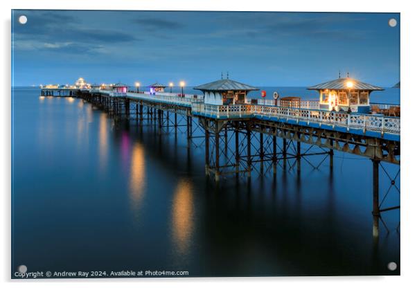 Twilight at Llandudno Pier  Acrylic by Andrew Ray