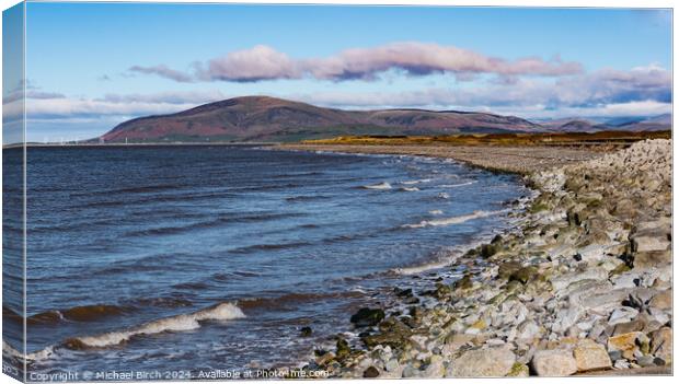 View of Black Combe Fell from Walney Island Canvas Print by Michael Birch