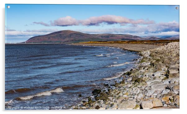 View of Black Combe Fell from Walney Island Acrylic by Michael Birch