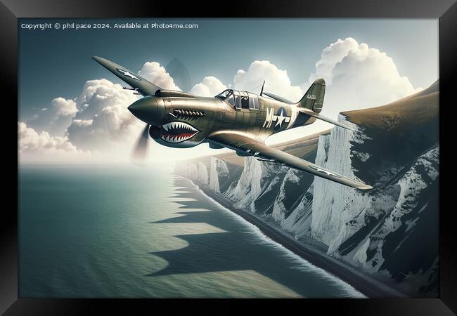 Curtis P-40 Warhawk Framed Print by phil pace