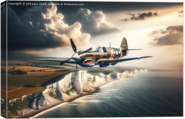 Curtis P-40 Warhawk 2 Canvas Print by phil pace