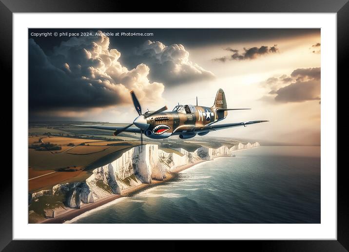 Curtis P-40 Warhawk 2 Framed Mounted Print by phil pace