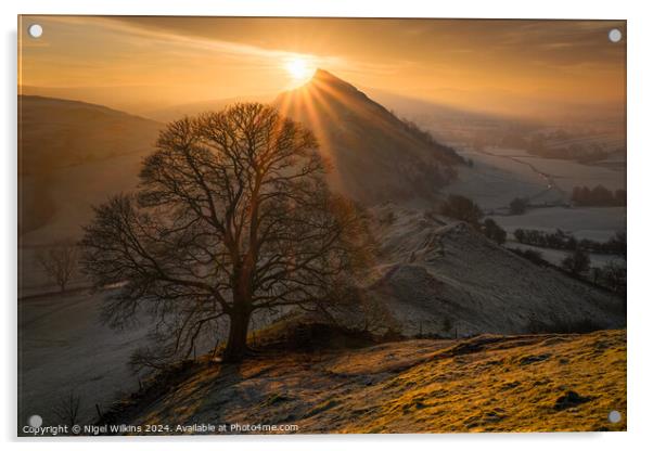 Peak District Sunrise Acrylic by Nigel Wilkins