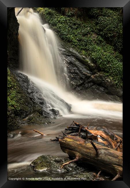 Full Waterfall Framed Print by Ronnie Reffin