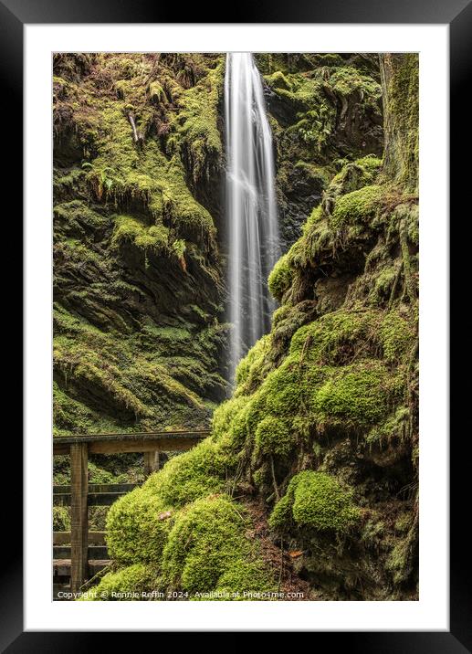 The Sometime Waterfall Hiding Framed Mounted Print by Ronnie Reffin