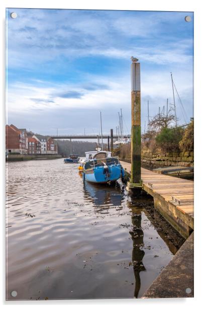 The River Esk Whitby Acrylic by Steve Smith