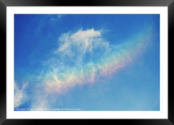 Cloud Rainbow Framed Mounted Print by Terry Brooks