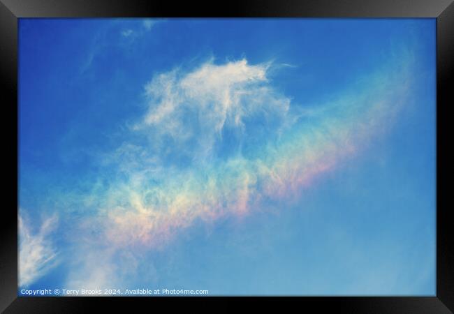 Cloud Rainbow Framed Print by Terry Brooks