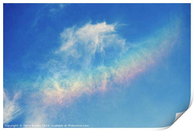 Cloud Rainbow Print by Terry Brooks