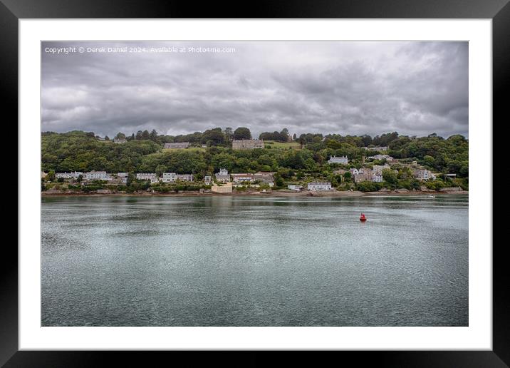 Anglesey from Garth Pier, Bangor Framed Mounted Print by Derek Daniel