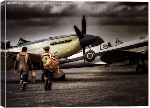 Pilots, To Your Planes - Battle of Britain Canvas Print by Lee Kershaw