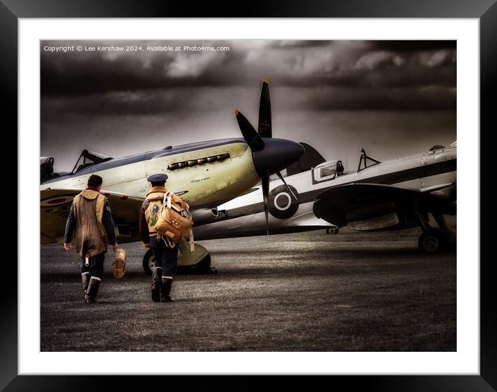 Pilots, To Your Planes - Battle of Britain Framed Mounted Print by Lee Kershaw