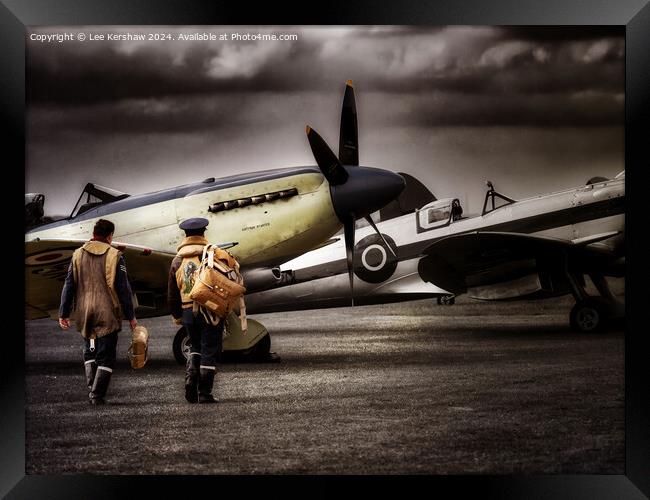 Pilots, To Your Planes - Battle of Britain Framed Print by Lee Kershaw
