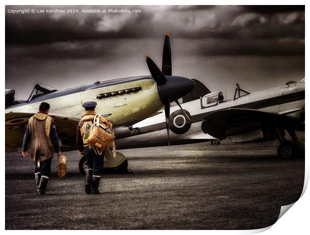Pilots, To Your Planes - Battle of Britain Print by Lee Kershaw