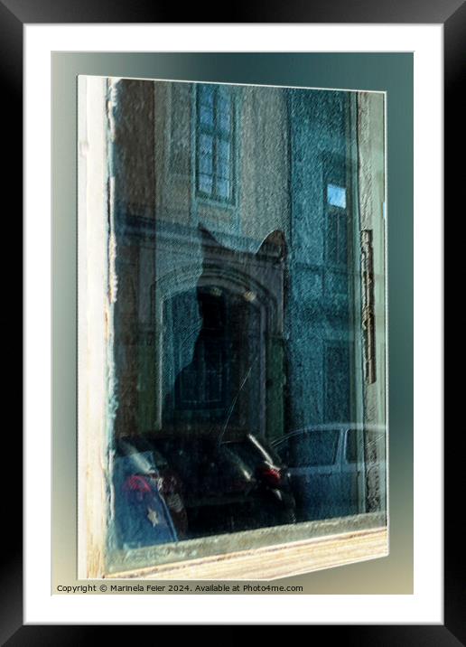 The cat in the window Framed Mounted Print by Marinela Feier