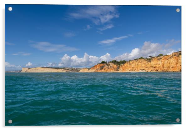 Algarve Coastline Ocean View In Portugal Acrylic by Artur Bogacki