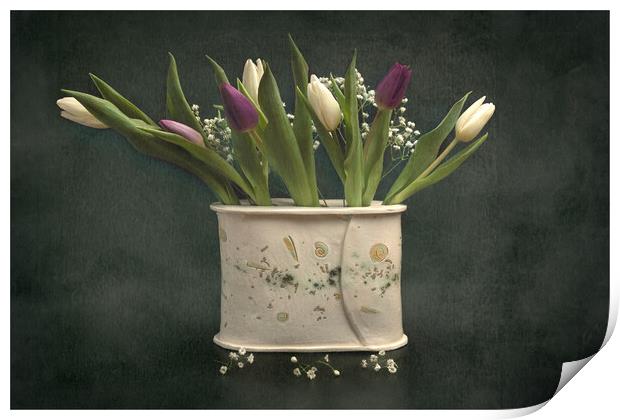 Tulips still life Print by Pam Sargeant