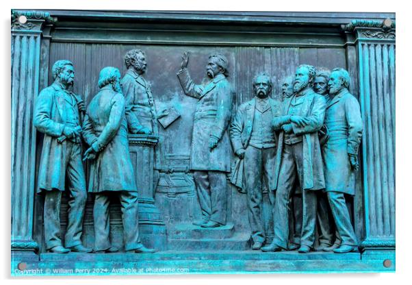General John Logan Civil War Statue Washington DC Acrylic by William Perry