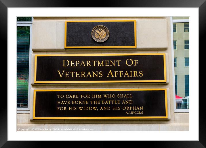 Department of Veteran Affairs Washington DC Framed Mounted Print by William Perry