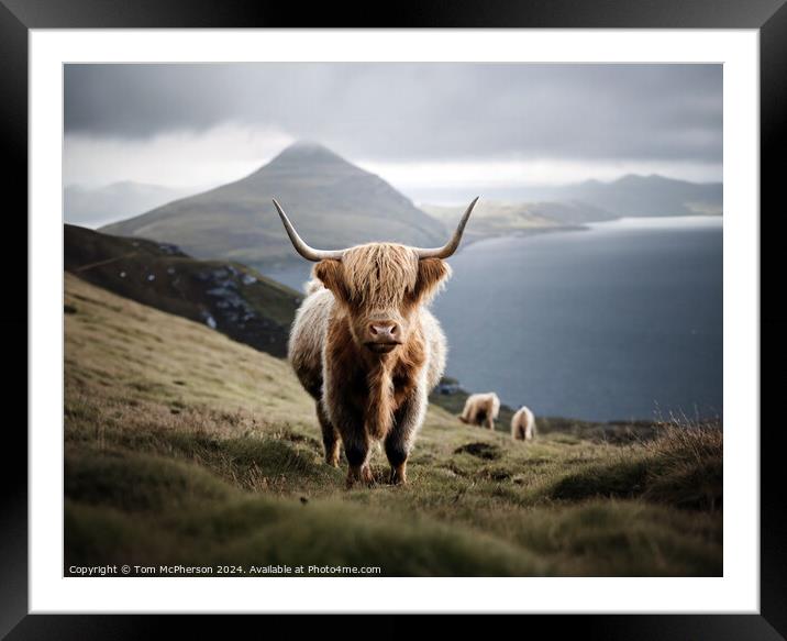 Highland Cow Framed Mounted Print by Tom McPherson