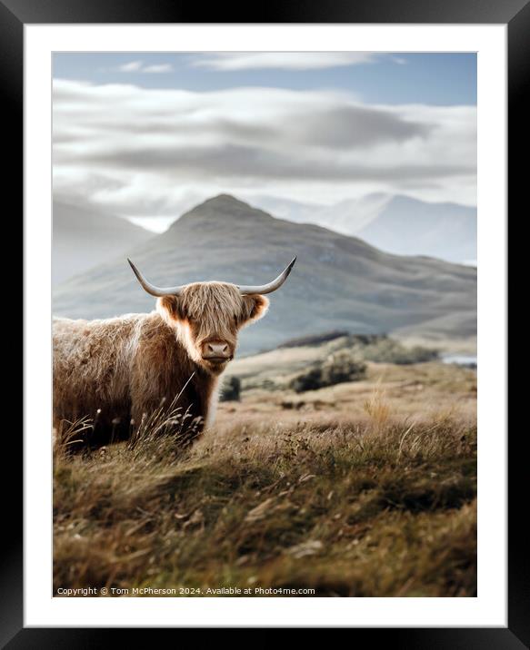 Highland Cow Framed Mounted Print by Tom McPherson