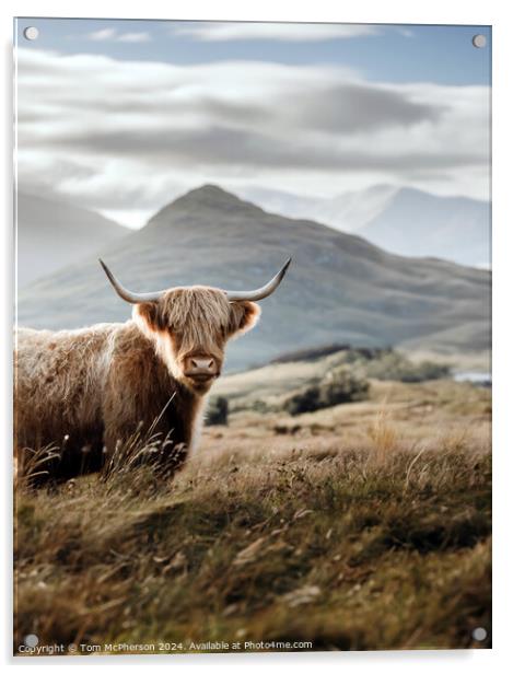 Highland Cow Acrylic by Tom McPherson