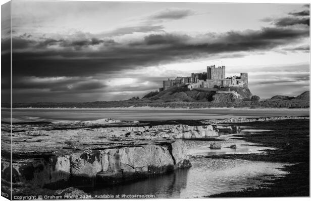 Bamburgh Castle Canvas Print by Graham Moore