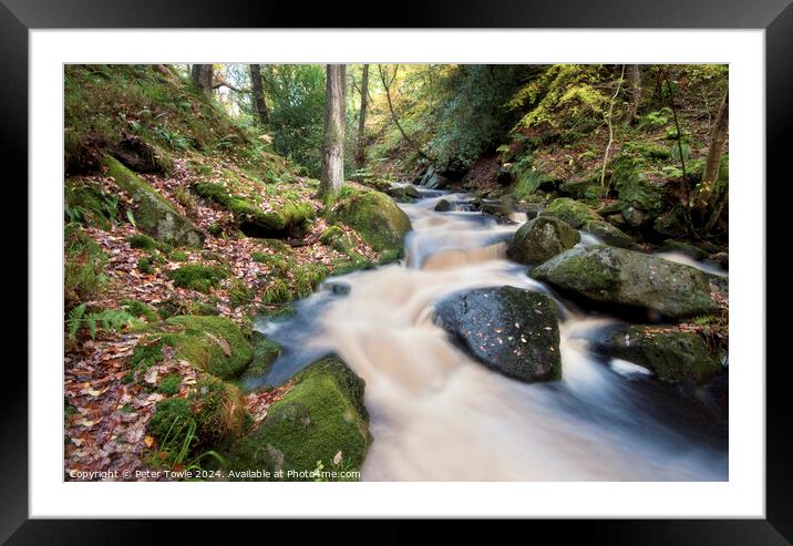 Padley Gorge Framed Mounted Print by Peter Towle