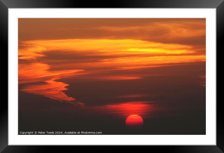 Sundown Framed Mounted Print by Peter Towle
