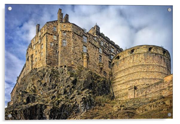 Edinburgh Castle Acrylic by Darren Galpin