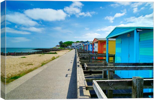 Whitstable Beach Walk Canvas Print by Alison Chambers