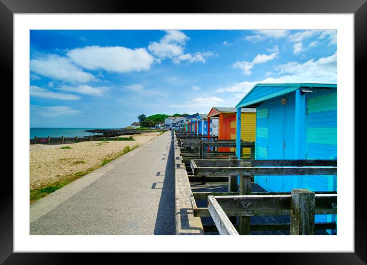 Whitstable Beach Walk Framed Mounted Print by Alison Chambers