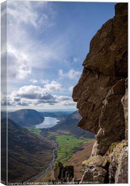 Sphinx Rock Great Gable Canvas Print by Mark Hetherington