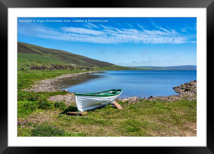 Loch of Swannay, Mainland Orkney Framed Mounted Print by Angus McComiskey