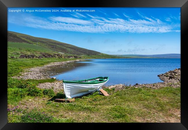 Loch of Swannay, Mainland Orkney Framed Print by Angus McComiskey