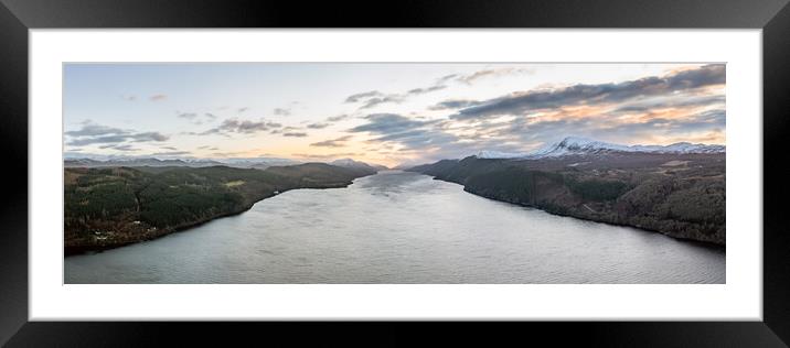 Loch Ness Dusk Framed Mounted Print by Apollo Aerial Photography
