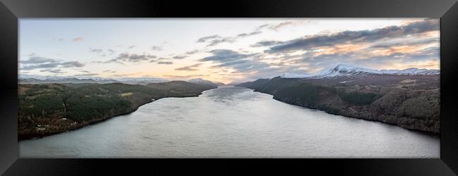 Loch Ness Dusk Framed Print by Apollo Aerial Photography