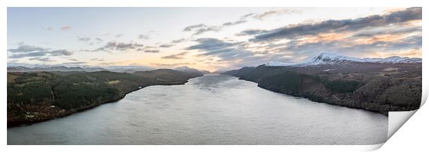 Loch Ness Dusk Print by Apollo Aerial Photography