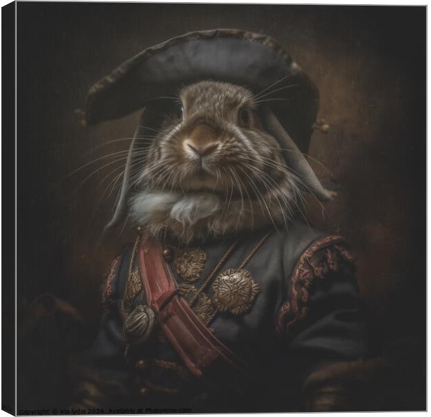 Mini Lop Rabbit Pirate Canvas Print by Kia lydia