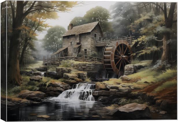old water mill Canvas Print by Kia lydia