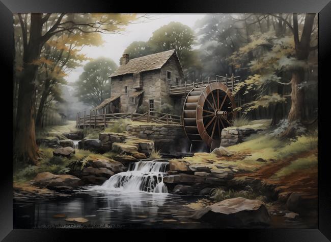 old water mill Framed Print by Kia lydia