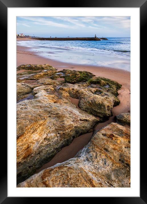 Estoril Coast At Tamariz Beach In Portugal Framed Mounted Print by Artur Bogacki