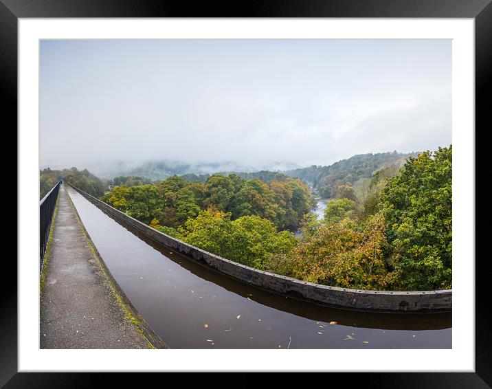 Pontcysyllte Aqueduct wide angle panorama Framed Mounted Print by Jason Wells